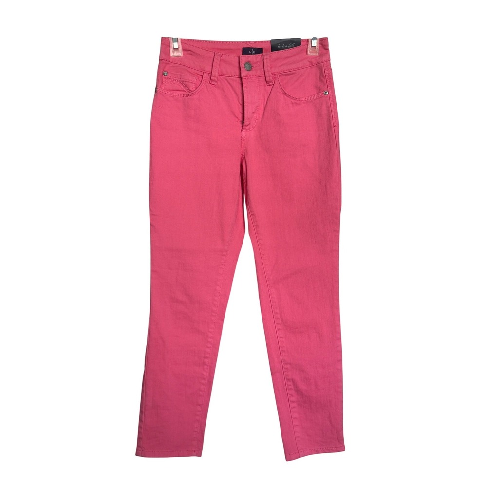 NYDJ Lift Tuck‎ Ankle Skinny Jeans 00P Pink Petal Stretch Denim Petite NWT